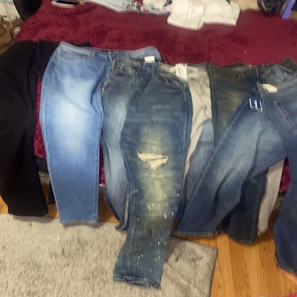 6 pairs of mens jeans